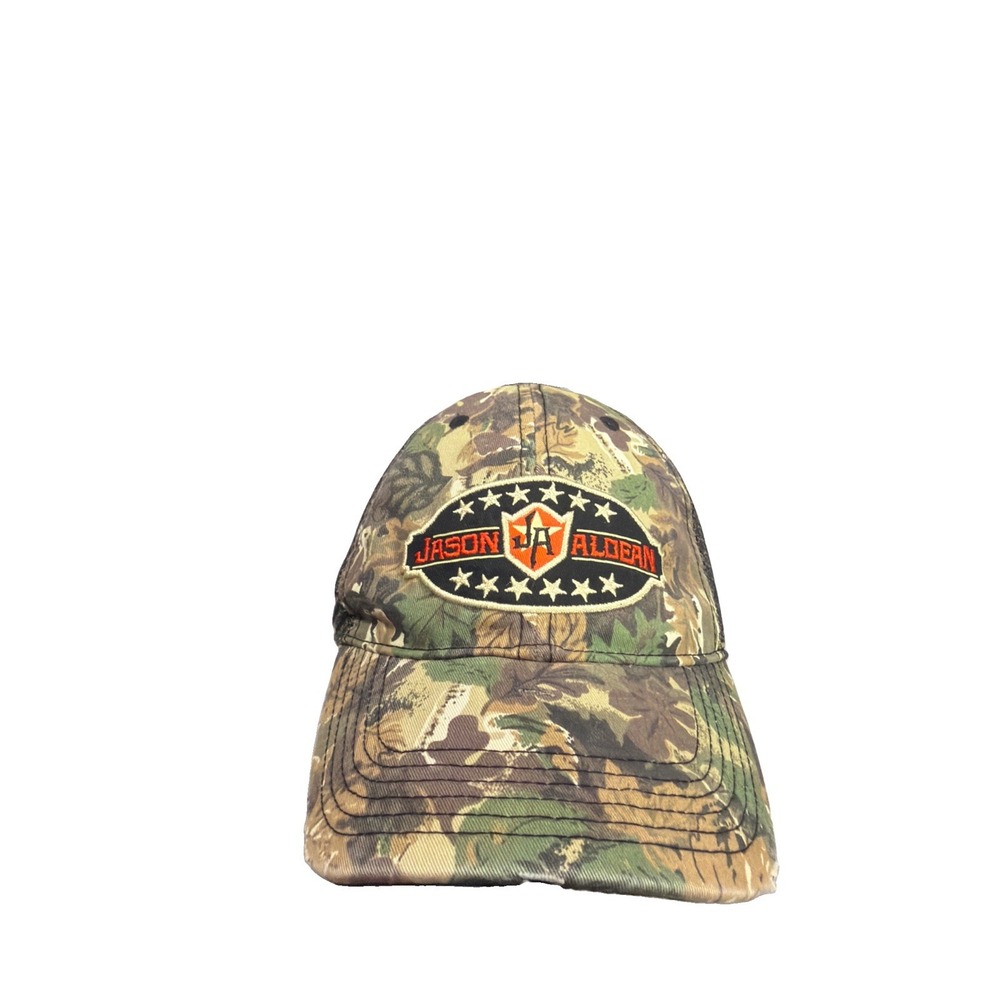 Jason Aldean Camo Trucker Hat Snapback Country Mesh Tour Baseball Hat
